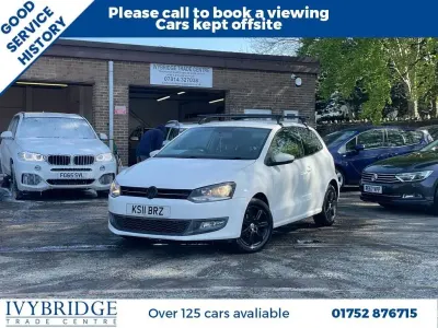 Begagnad VW Polo Match 60 HK (44 kW) 2011 Vit Halvkombi