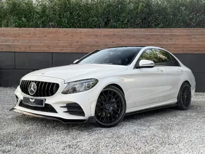 Used Mercedes C200 AMG line 2021 White Sedan