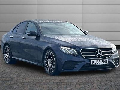 Used Mercedes E300 AMG line 245 HP (180 kW) 2020 Cavansite blue Sedan