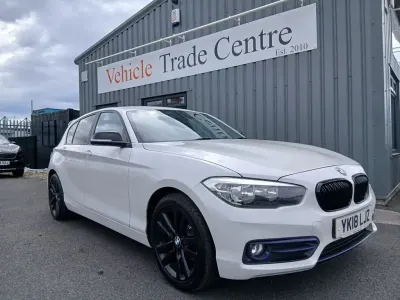 Used BMW 118 Sport Line 136 HP (100 kW) 2018 White Hatchback