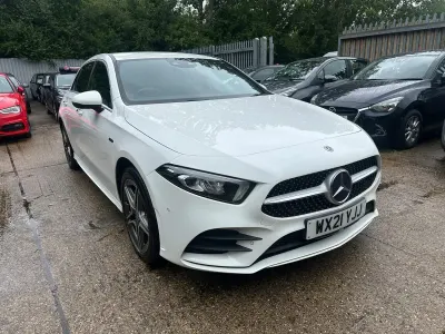 Used Mercedes A250 AMG Line Premium 218 HP (160 kW) 2021 White Hatchback