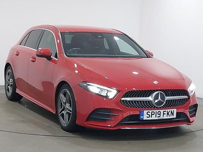 Used Mercedes A200 AMG line 163 HP (119 kW) 2019 Red Hatchback