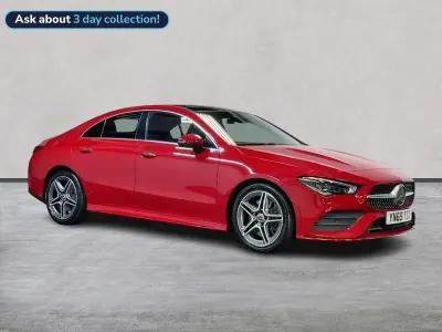 Begagnad Mercedes CLA220 AMG line 2019 Röd Sedan
