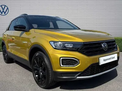 Used VW T-Roc Black Edition 150 HP (110 kW) 2021 Yellow SUV