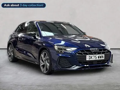 Used Audi A3 Sportback Black Edition 150 HP (110 kW) 2025 Blue Hatchback