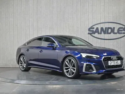 Used Audi A5 Sportback S-Line 163 HP (119 kW) 2020 Blue Hatchback