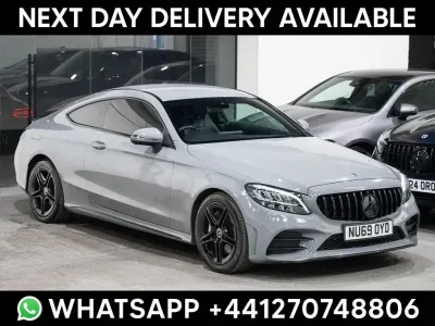 Used Mercedes C300 AMG line 245 HP (180 kW) 2019 Grey Coupe