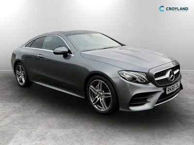 Begagnad Mercedes E220 AMG Line Premium 194 HK (142 kW) 2018 Grå Sportkupé