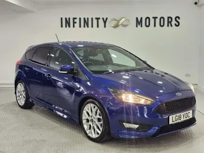 Begagnad Ford Focus ST-Line 140 HK (102 kW) 2018 Blå Halvkombi
