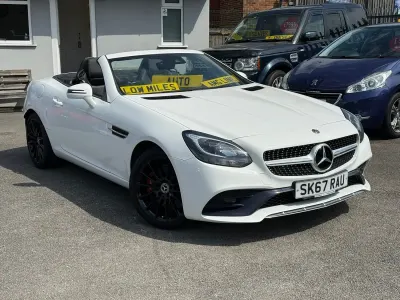 Usado Mercedes SLC180 AMG line 2017 Blanco Descapotable