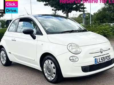 Used Fiat 500 Pop 69 HP (50 kW) 2009 White Cabriolet