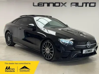 Used Mercedes E300 AMG line 258 HP (189 kW) 2022 Black Coupe