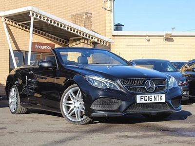 Black Used 2016 Mercedes E350 AMG line Cabriolet | £9,885 (Fair price)