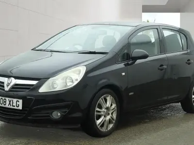 Used Vauxhall Corsa Design Edition 89 HP (65 kW) 2008 Black Hatchback