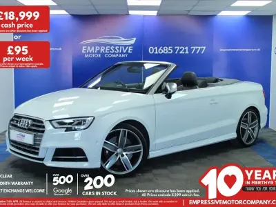 Used Audi S3 Cabriolet Comfort 300 HP (220 kW) 2019 White Cabriolet