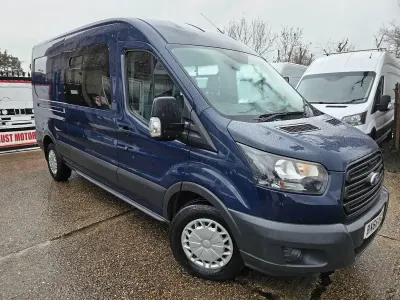 Used Ford Transit 105 HP (77 kW) 2016 Blue Van