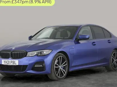 Used BMW 330e M Sport 292 HP (214 kW) 2021 Blue Sedan