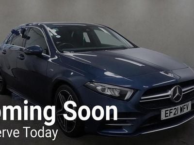Used Mercedes A35 AMG Executive 306 HP (225 kW) 2021 Blue Hatchback