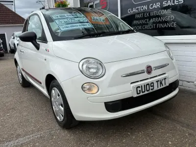 Used Fiat 500 Pop 69 HP (50 kW) 2009 White Cabriolet