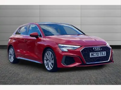Used Audi A3 S-Line 150 HP (110 kW) 2020 Red Sedan