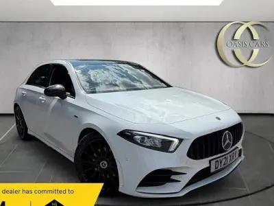 Used Mercedes A200 Exclusive 150 HP (110 kW) 2021 White Hatchback
