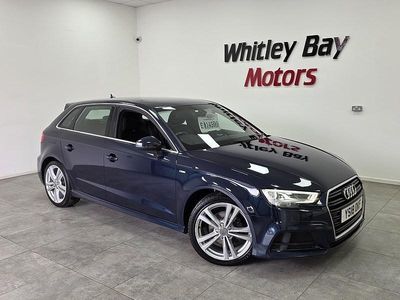 Used Audi A3 S-Line 150 HP (110 kW) 2018 Blue Sedan