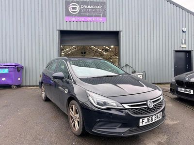 Used Vauxhall Astra Design Edition 136 HP (100 kW) 2016 Black Estate