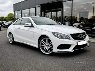 Used Mercedes E220 AMG line 177 HP (130 kW) 2017 White Coupe