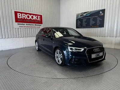 Used Audi A3 Sportback S-Line 150 HP (110 kW) 2017 Blue Hatchback