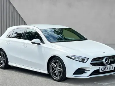 Used Mercedes A200 AMG Line Premium 150 HP (110 kW) 2020 White Hatchback