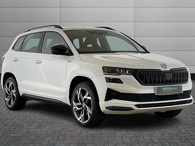 Used Skoda Karoq SportLine 150 HP (110 kW) 2023 Moon white metallic SUV