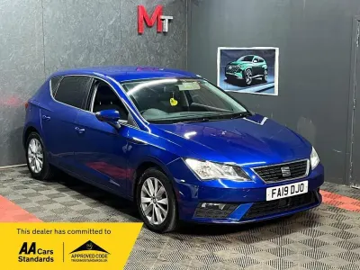 Used Seat Leon SE 115 HP (84 kW) 2019 Blue Hatchback