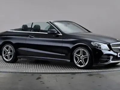 Used Mercedes C200 AMG line 184 HP (135 kW) 2020 Black Cabriolet