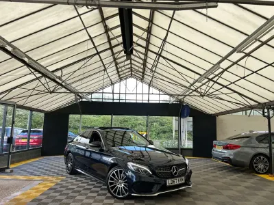 Begagnad Mercedes C200 AMG Line Premium Plus 184 HK (135 kW) 2017 Blå Sedan
