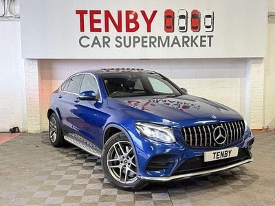 Used Mercedes GLC350 AMG line 258 HP (189 kW) 2017 Blue Coupe