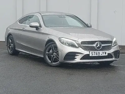 Used Mercedes C200 AMG Line Premium 184 HP (135 kW) 2019 Silver Coupe