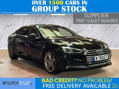 Used Audi A5 Sportback S-Line 150 HP (110 kW) 2018 Black Hatchback