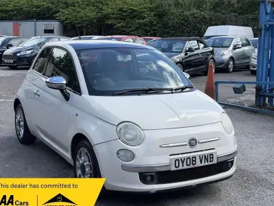 Used Fiat 500 Lounge 2008 White Hatchback