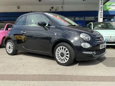 Used Fiat 500 Lounge 69 HP (50 kW) 2017 Black Hatchback