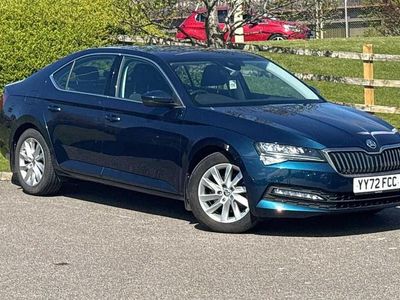 Used Skoda Superb SE 150 HP (110 kW) 2023 Petrol blue metallic Hatchback