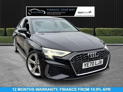 Black Used 2020 Audi A3 S-Line Sedan | £16,595 (Fair price)