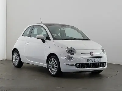 Used Fiat 500 Lounge 69 HP (50 kW) 2016 White Hatchback