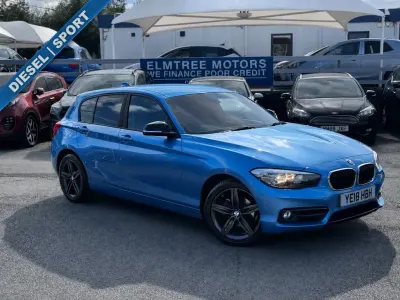 Used BMW 118 Sport Line 150 HP (110 kW) 2018 Blue Hatchback