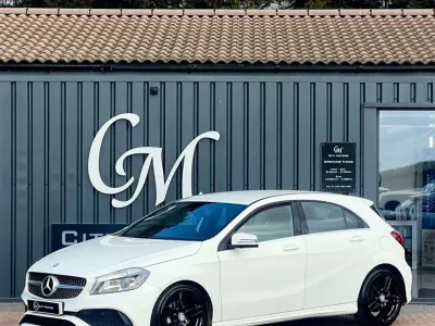 Used Mercedes A160 AMG line 102 HP (75 kW) 2017 White Hatchback