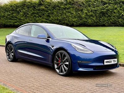 Used Tesla Model 3 Performance 461 kW (627 HP) 2019 Blue Sedan