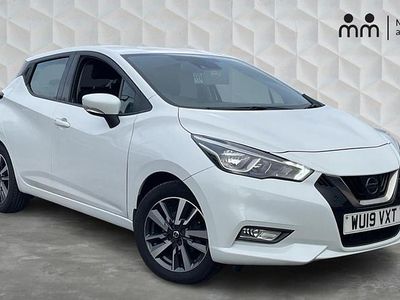 Used Nissan Micra Acenta 69 HP (50 kW) 2019 White Hatchback