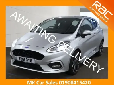 Used Ford Fiesta ST-Line 100 HP (73 kW) 2018 Moondust silver Hatchback