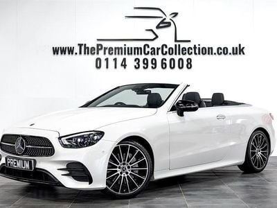 Diamond white designo metallic Used 2021 Mercedes E220 AMG line Cabriolet | £31,750
