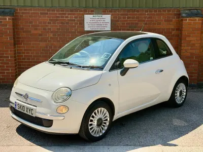 Used Fiat 500 Lounge 69 HP (50 kW) 2010 White Hatchback