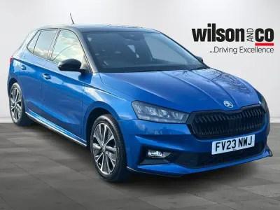 Begagnad Skoda Fabia Monte Carlo 150 HK (110 kW) 2023 Blå Halvkombi
